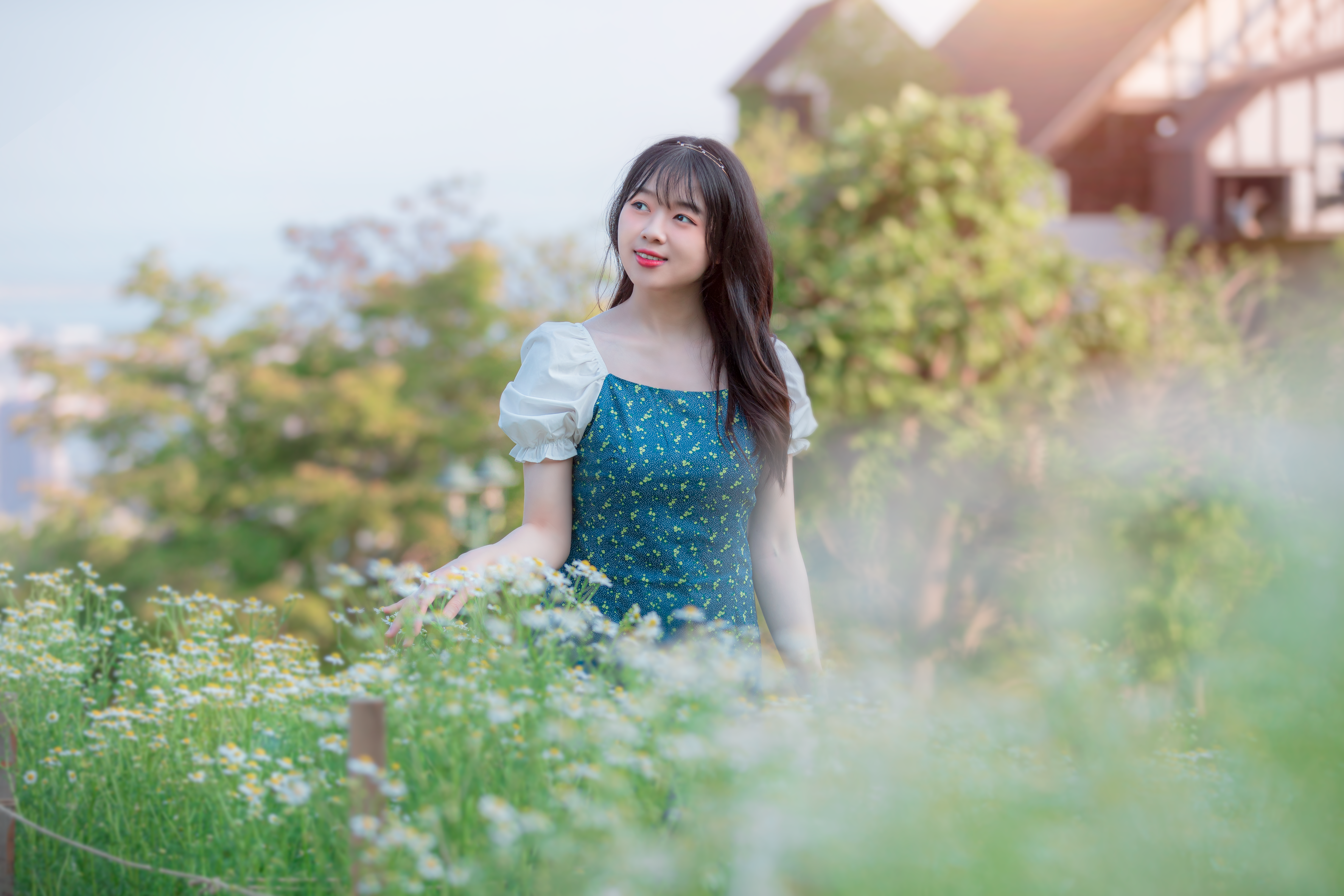 A Pretty Woman in Floral Top · Free Stock Photo