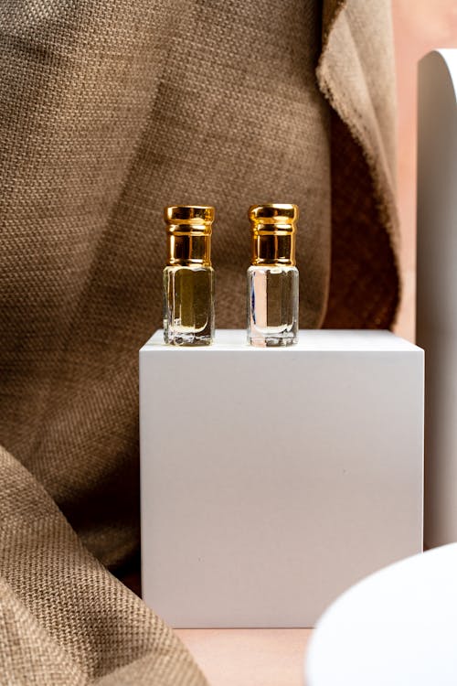 Free Close-Up Shot of Perfume Bottles Stock Photo