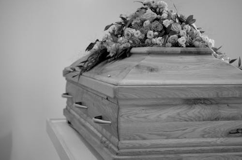 Free Grayscale Photo of a Coffin Stock Photo