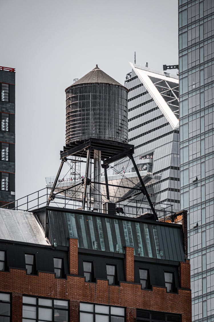 Water Tank On Top Of The Building