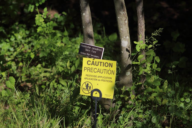 Yellow And Black Warning Signage