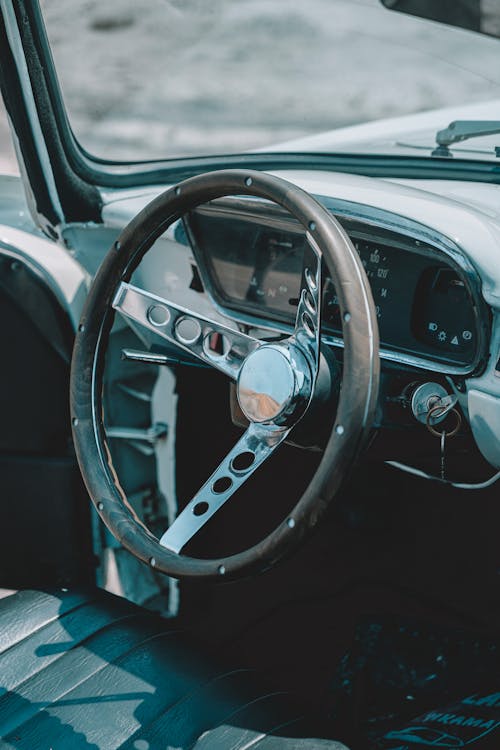 Steering Wheel of a Car