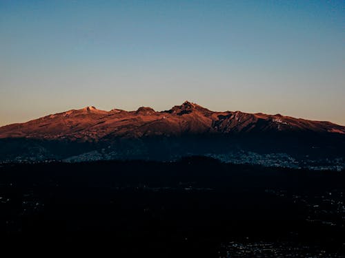 Drone Shot of Mountains during Sunrise