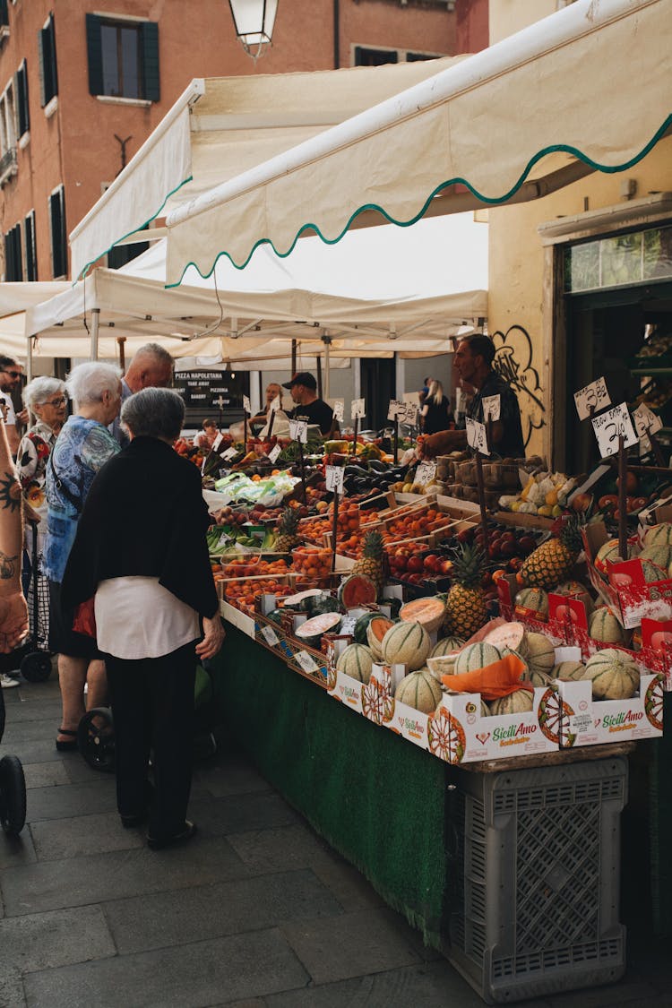 People Shopping On The Street