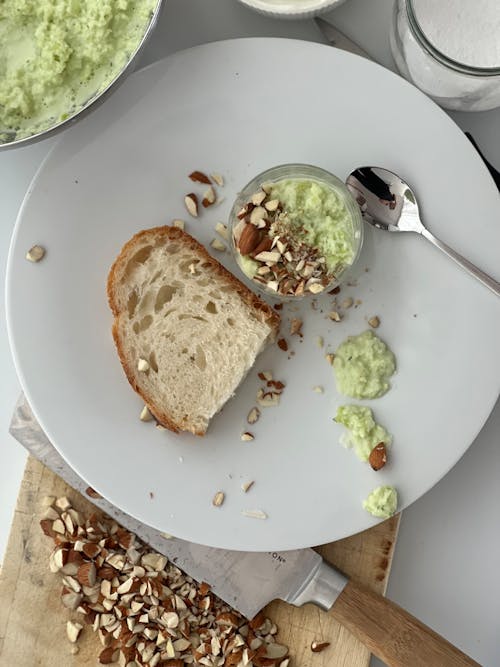 Bread Bread on White Ceramic Plate