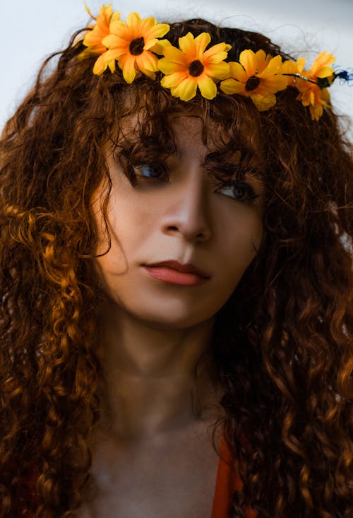 Portrait of a Woman with Flower Crown