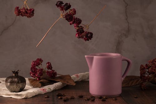 Ceramic Jug and Dried Flowers