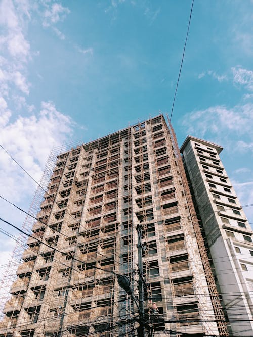 Low-Angle Shot of a Brown Concrete Building 