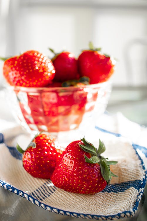 Close-Up Shot of Strawberries