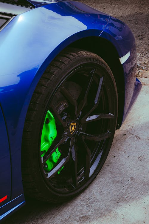 Free Front Wheel of Lamborghini Stock Photo