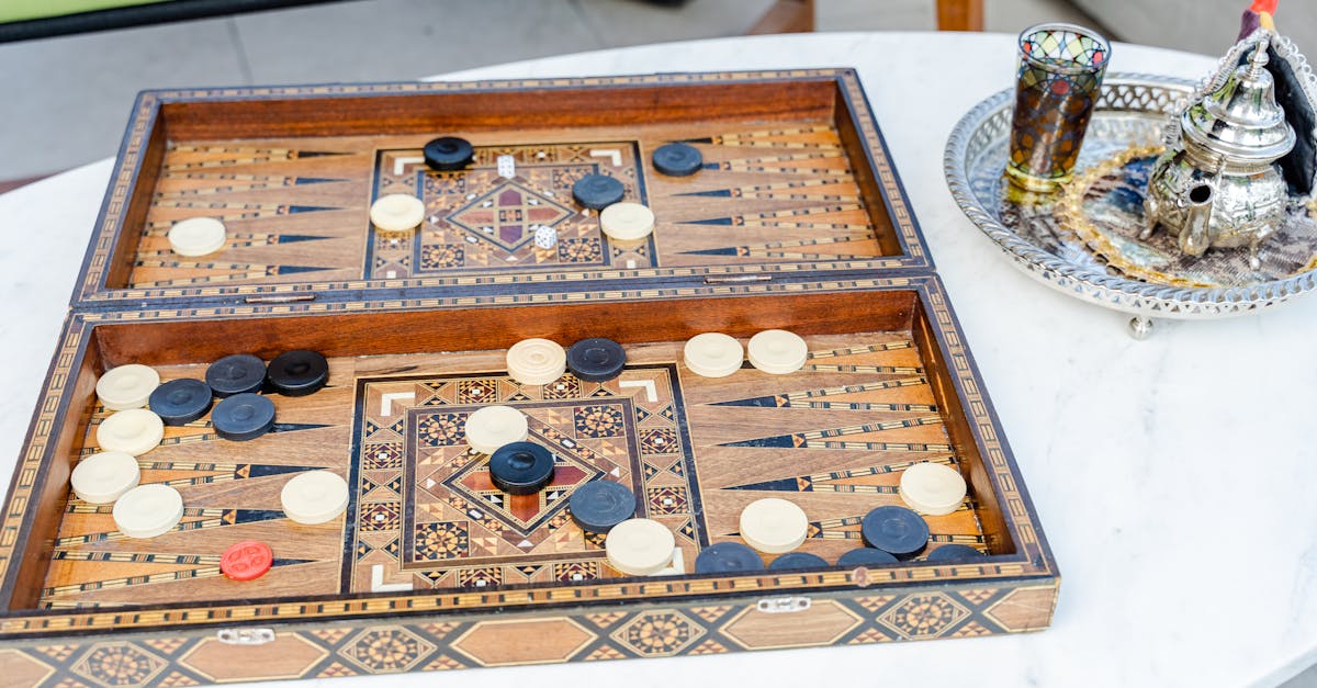 Checkers pieces on a board