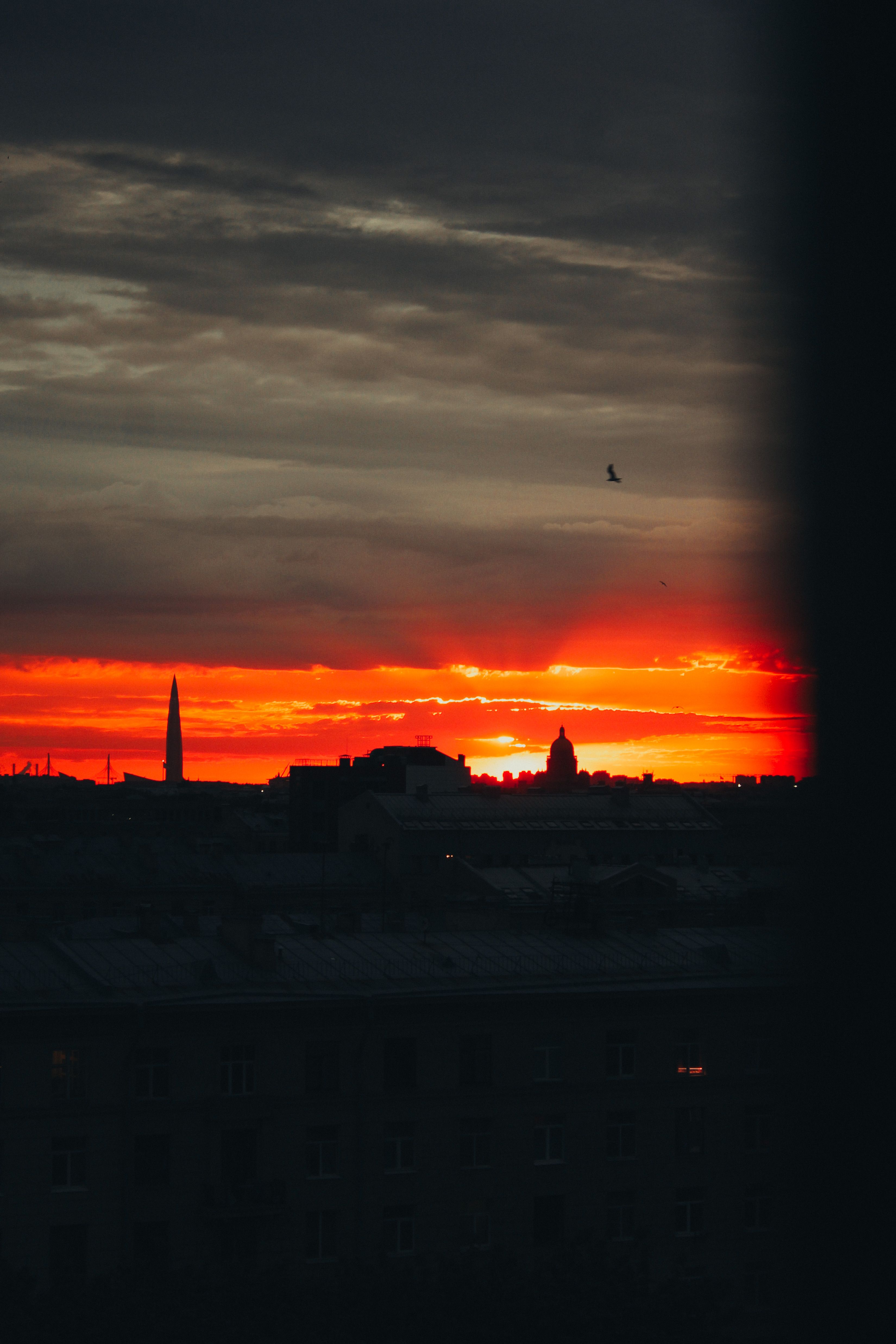 Silhouette of Buildings during Sunset · Free Stock Photo