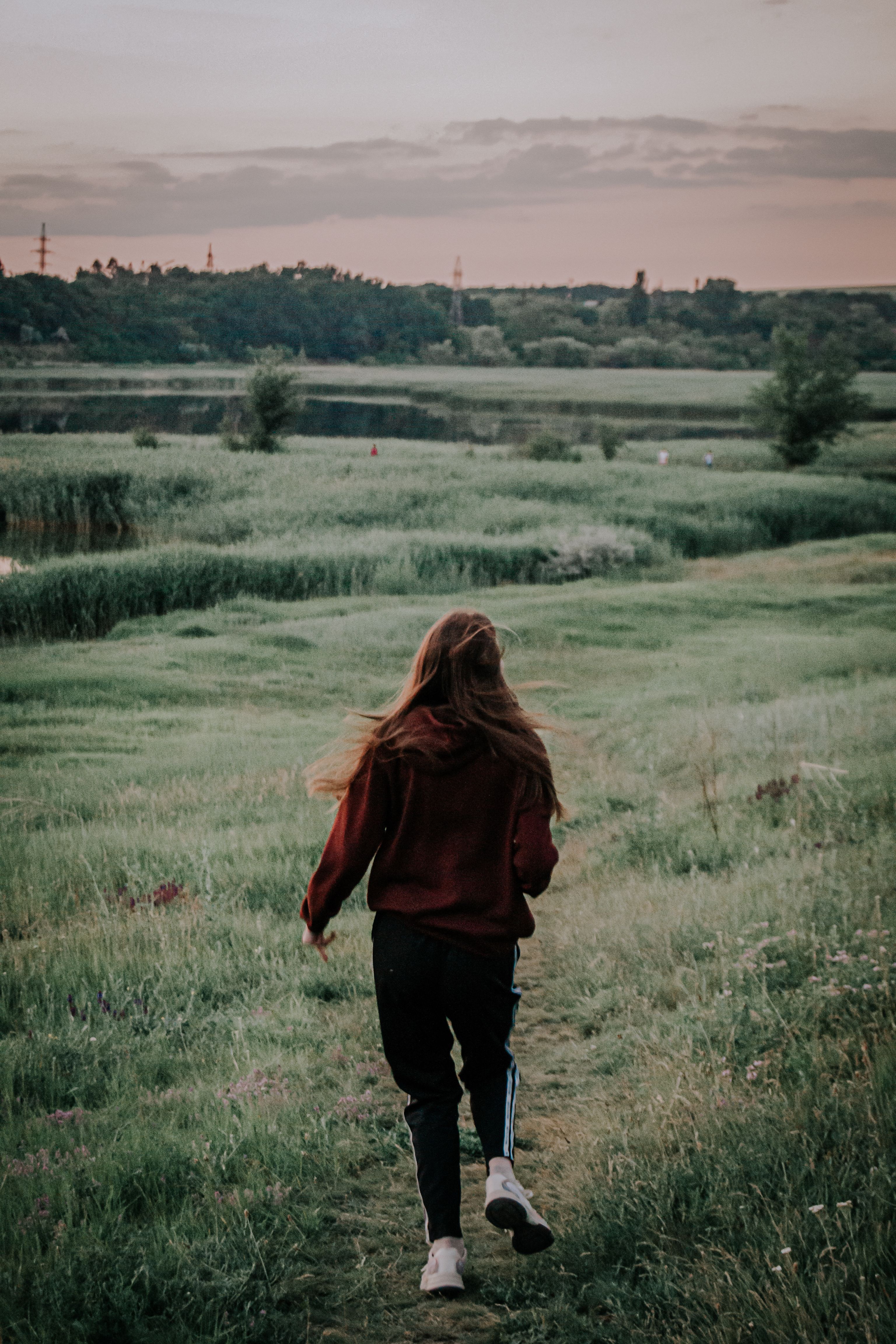 Women Holding Hands while in a Flower Field · Free Stock Photo
