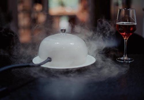 A Glass Smoker on the White Plate