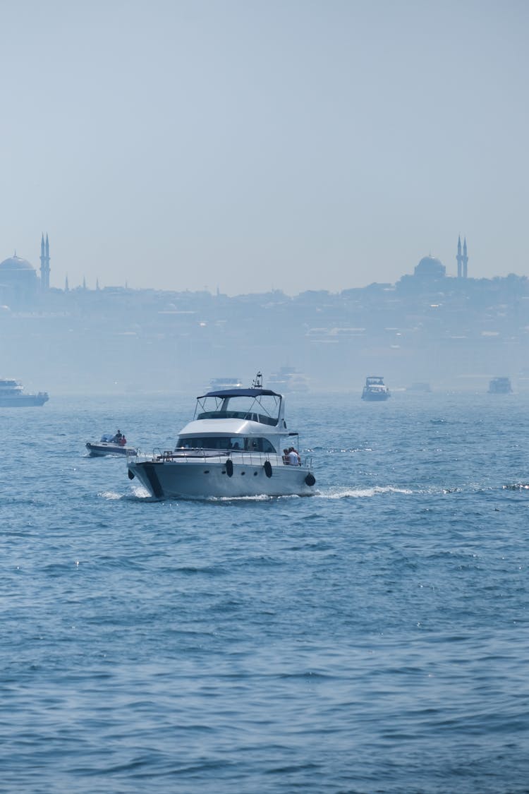 White Yacht On Sea