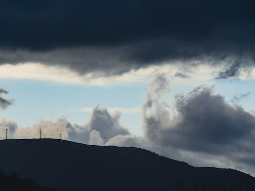 Free stock photo of cloudy skies, wind power