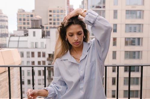 Photo of a Woman Wearing a Shirt