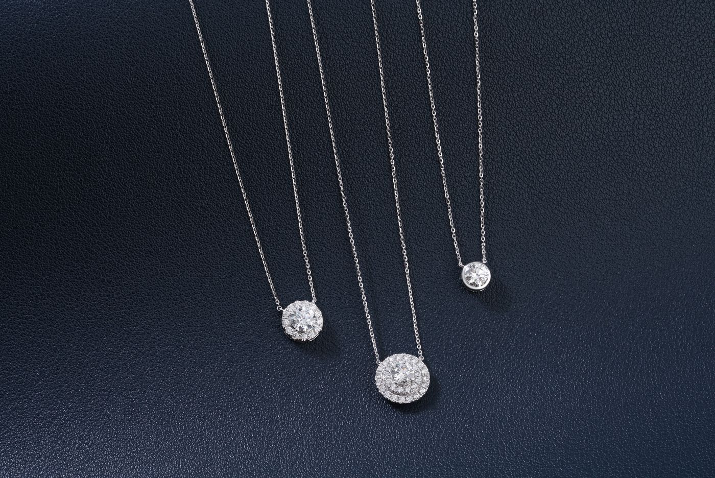 High jewellery necklaces presented together