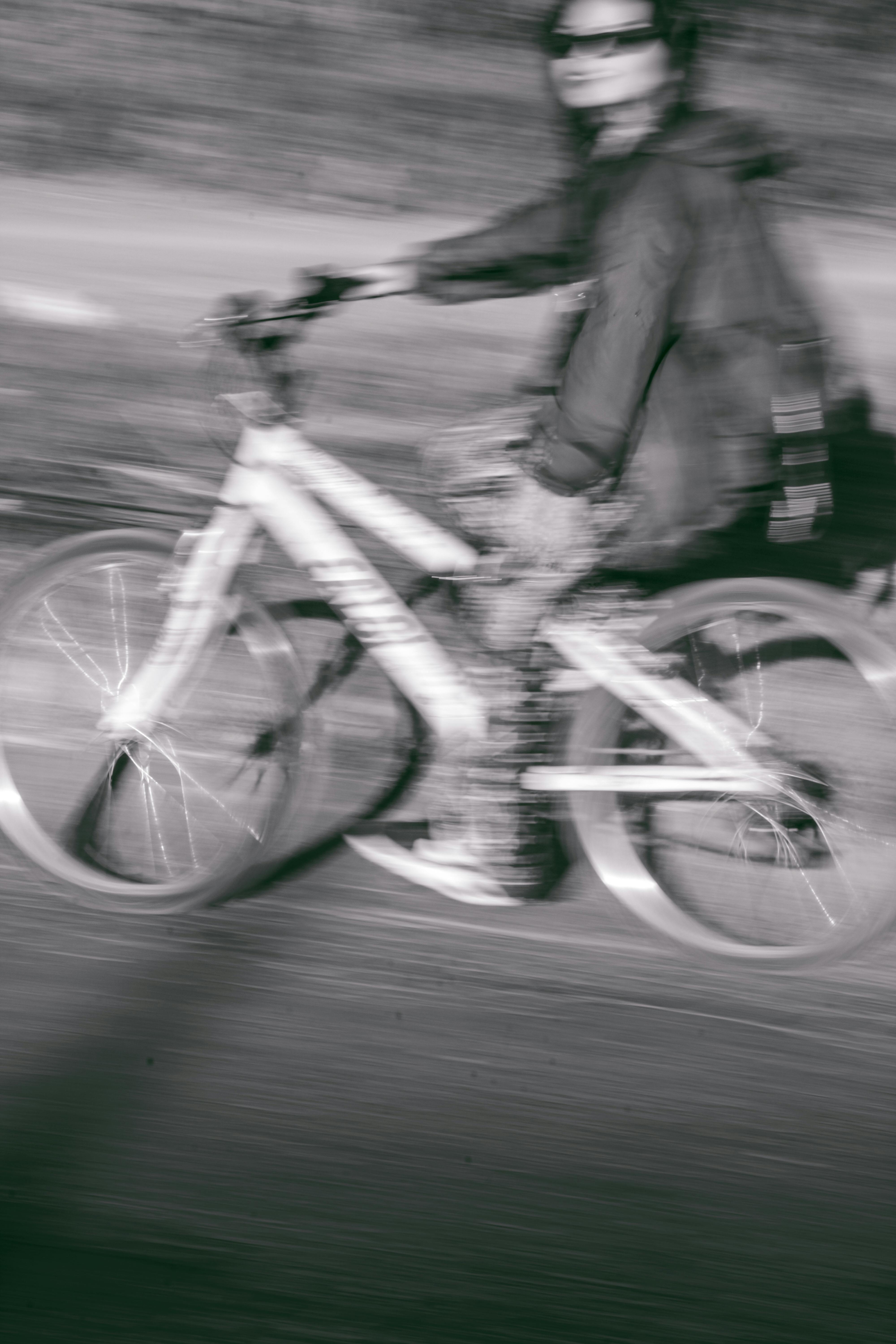 Grayscale Photography of Tandem Bike · Free Stock Photo