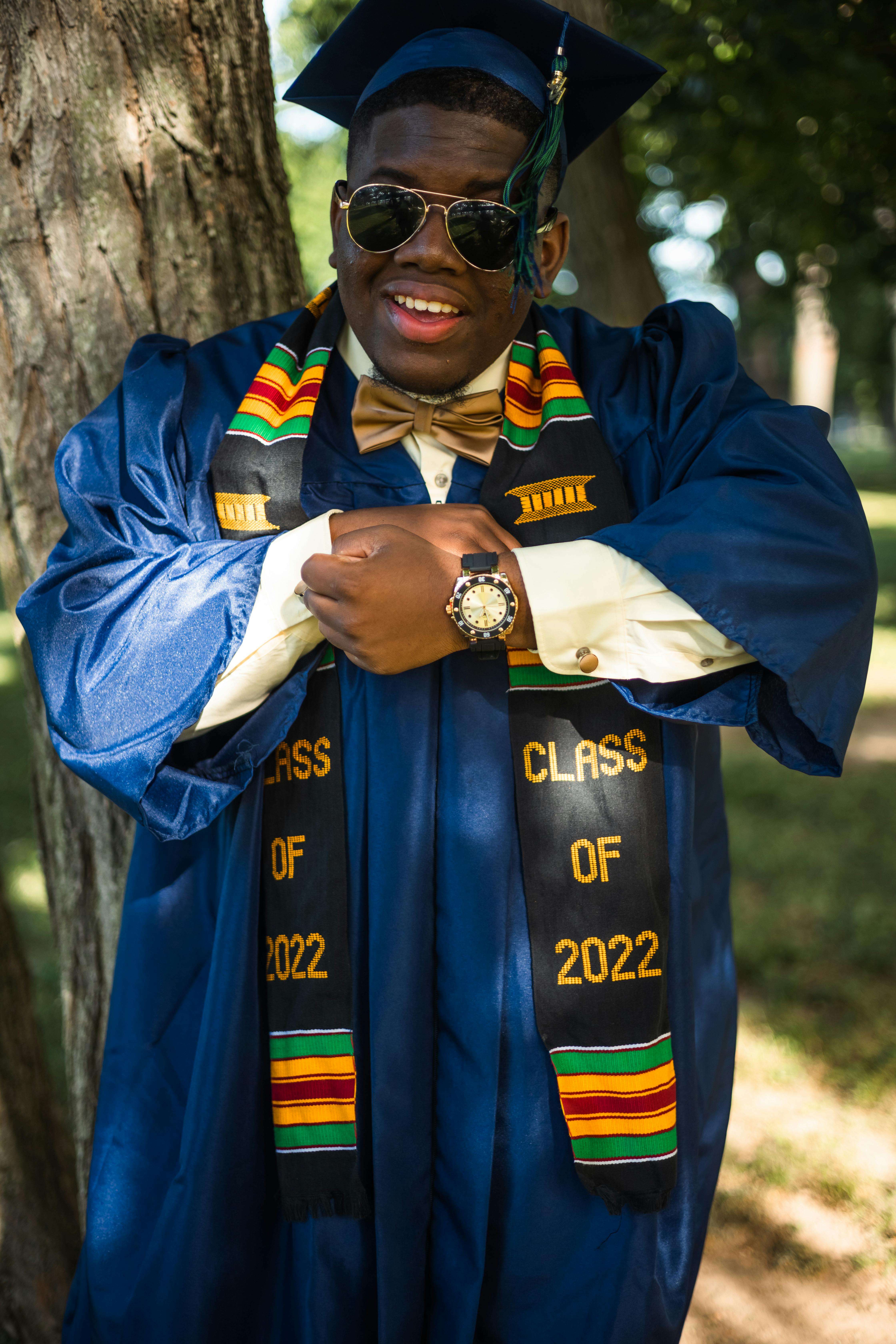 Blue Graduation Gown