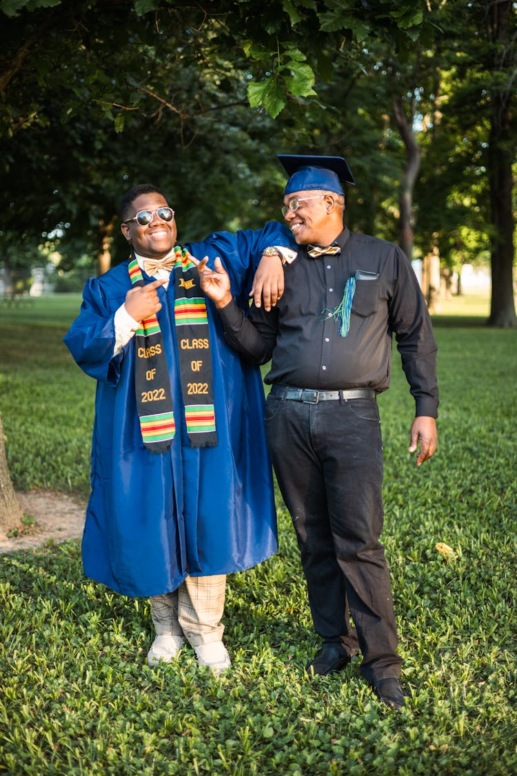 A Father With His Son After Graduation 