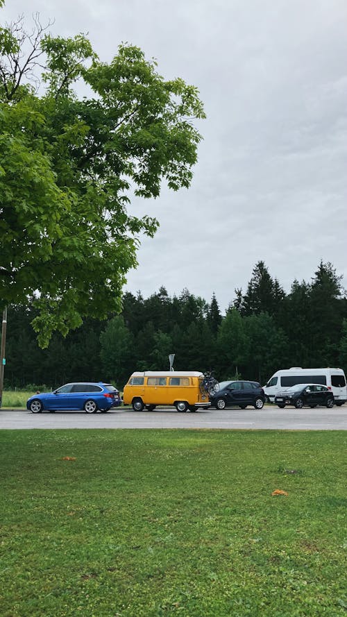 Бесплатное стоковое фото с автомобили, автостоянка, вертикальный выстрел