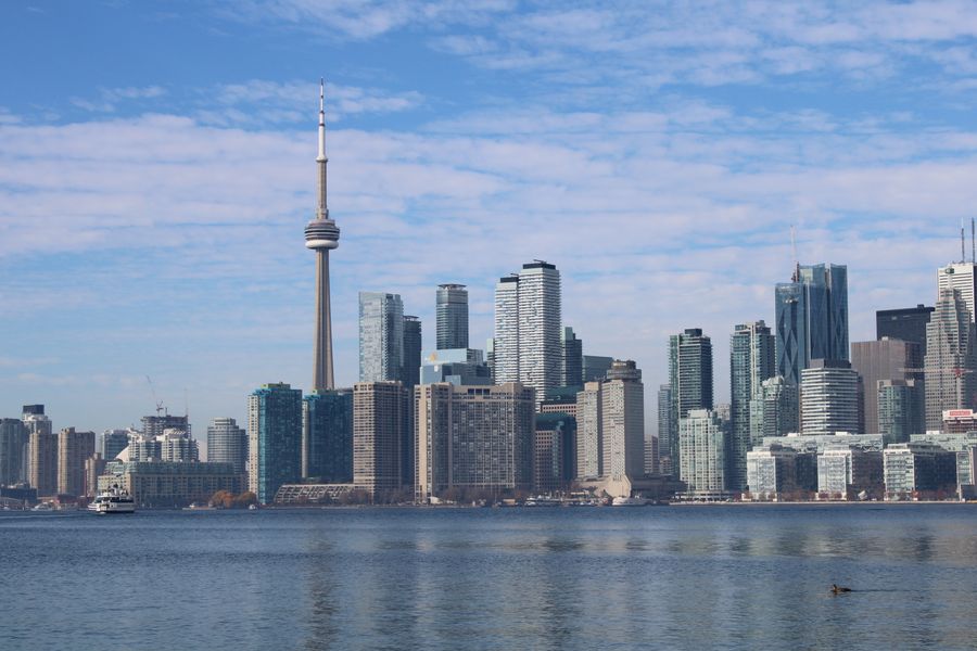 Canada skyline with CN Tower and waterfront