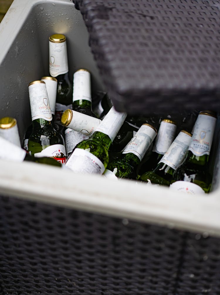 Chilled Beer Drinks In The Mini Fridge