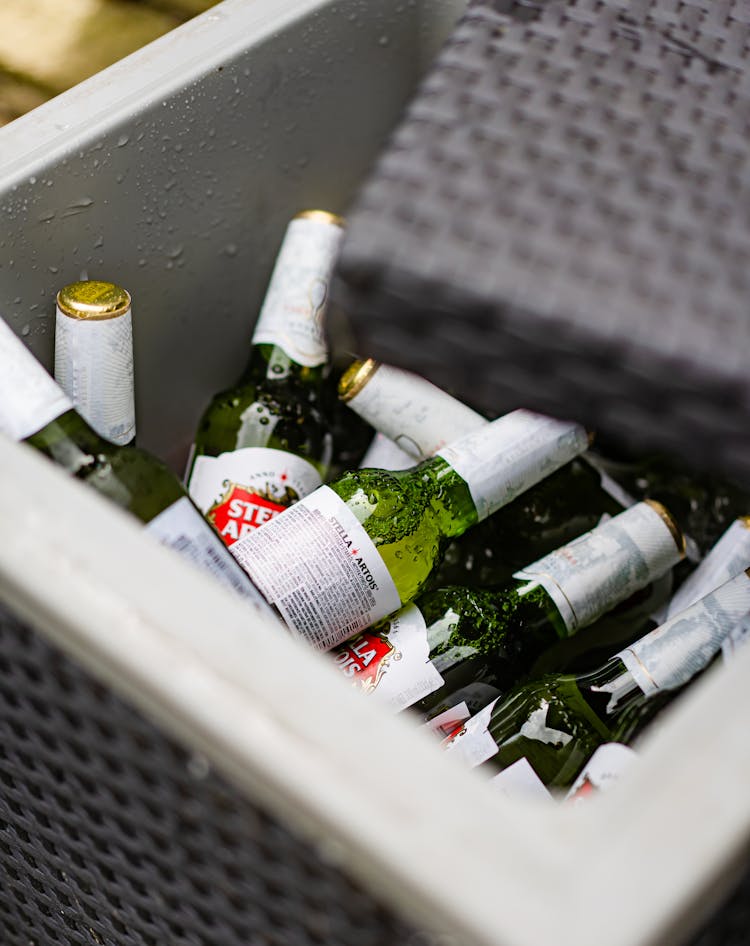 Chilled Beer Bottles