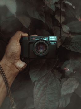 Black Nikon Point and Shoot Camera