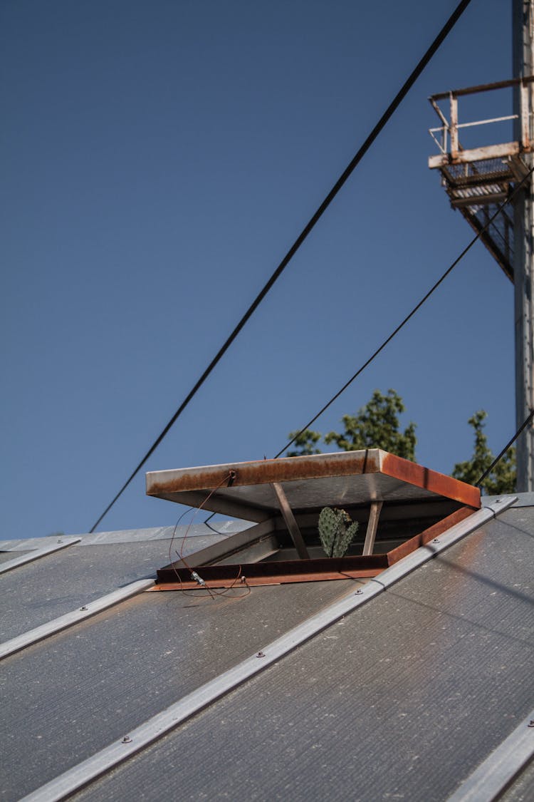 Roof Vent Under The Blue Sky