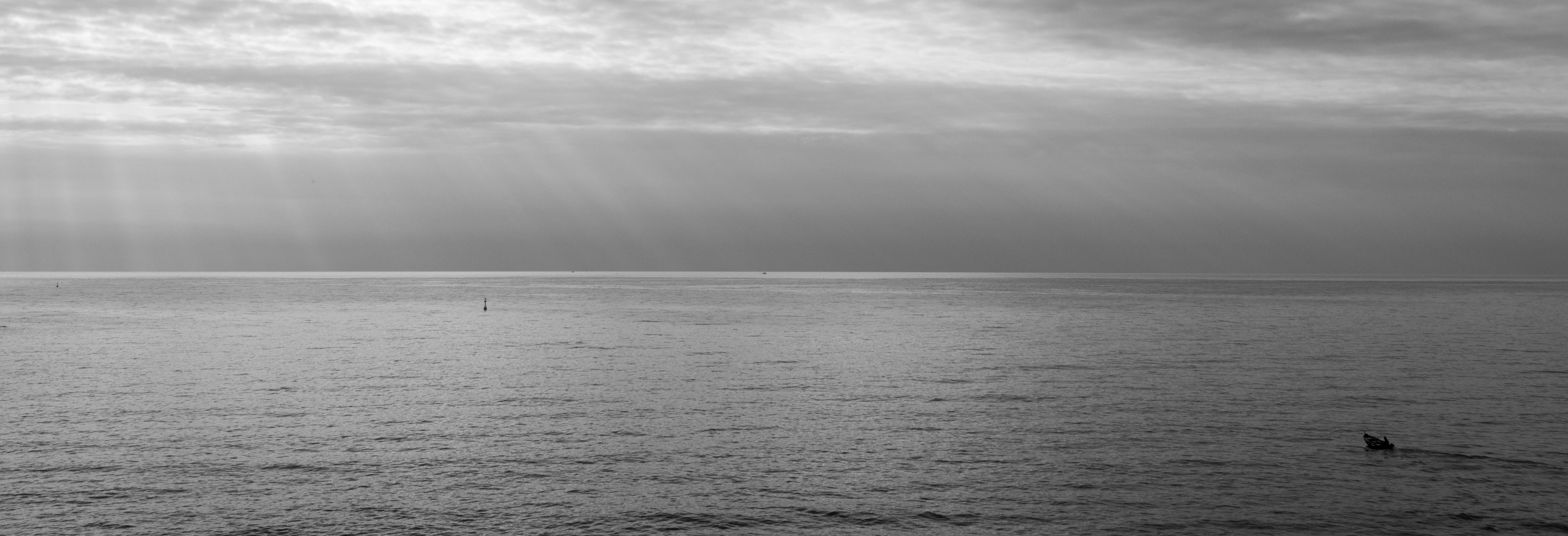 Free stock photo of black and white, sea
