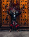 Man Wearing a Costume