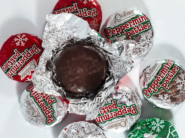 Round Chocolates Wrapped In Foil