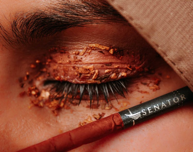 Close-up Of An Eye Makeup