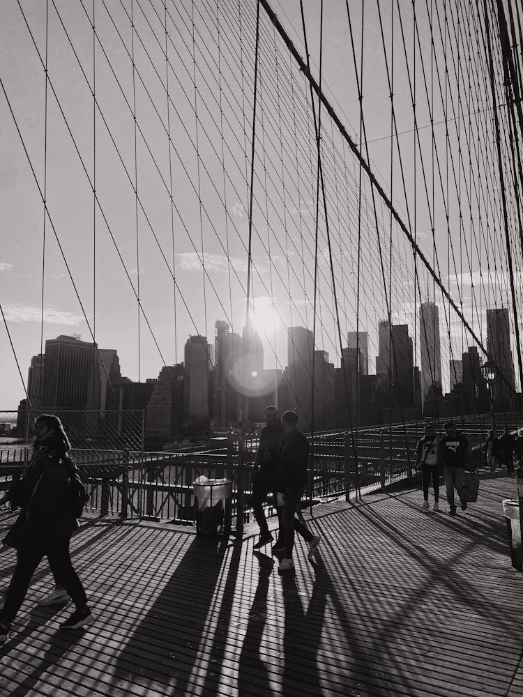 People On A Bridge 