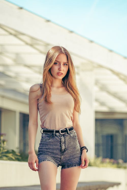 Pretty Girl Wearing Denim Shorts · Free Stock Photo