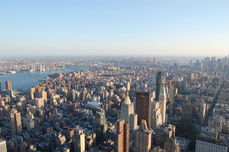 Incredible New York Manhattan Scenic Helicopter Tour Review: The Ultimate Guide to NYC from Above Review 2026 - Expansive aerial panorama of Manhattan skyline with skyscrapers under clear blue skies.