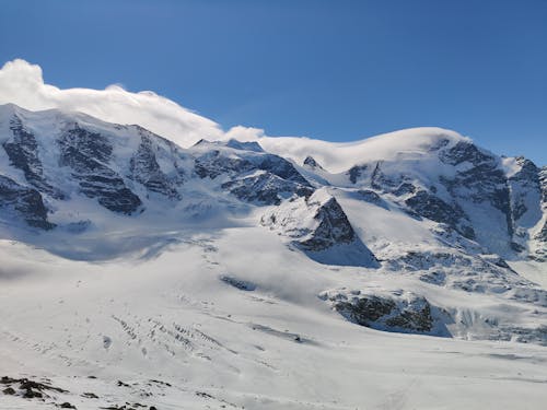 Rocky Mountain Covered with Snow