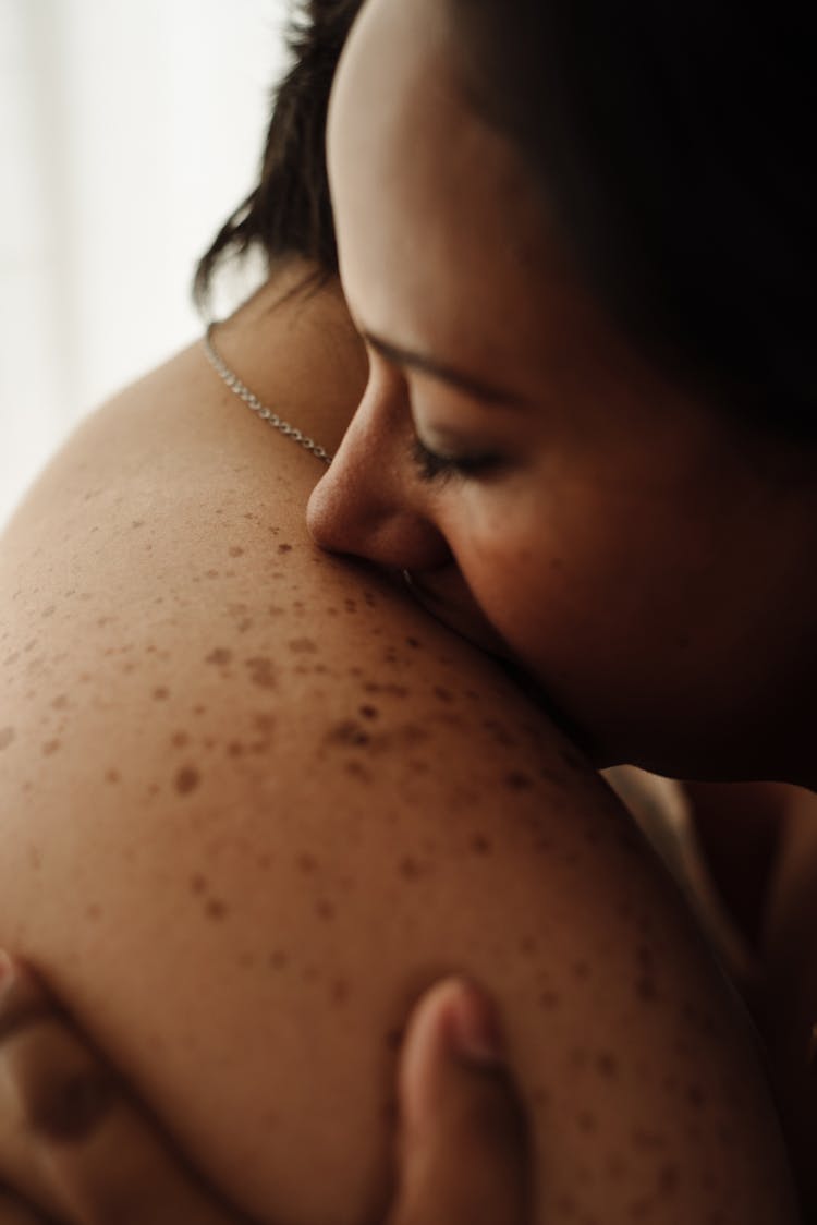 Close Up Of A Couple Embracing