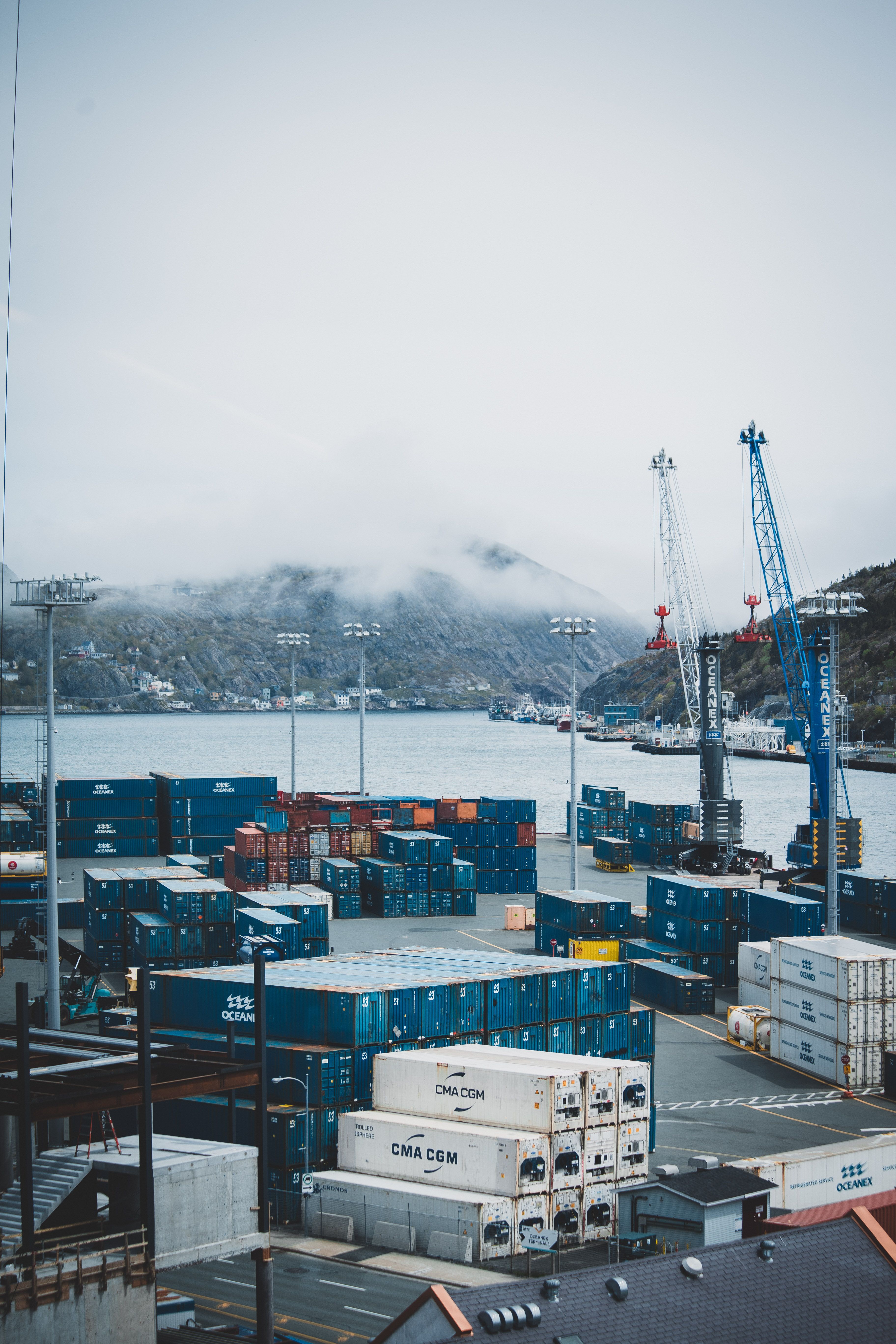 aerial view of containers · Free Stock Photo