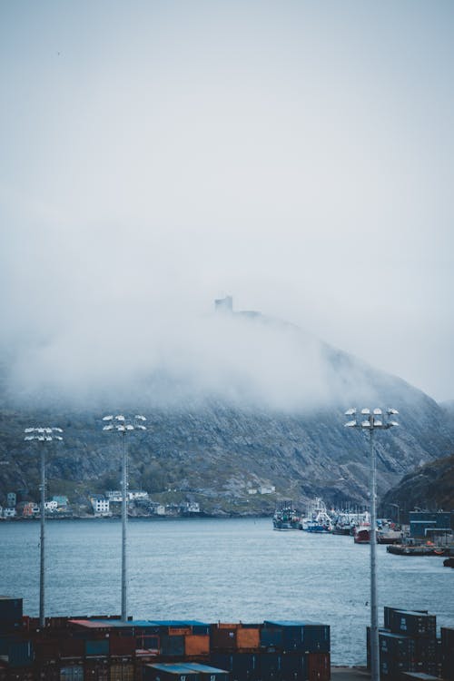 Clouds over Village in Bay