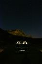 Stars over Car at Night