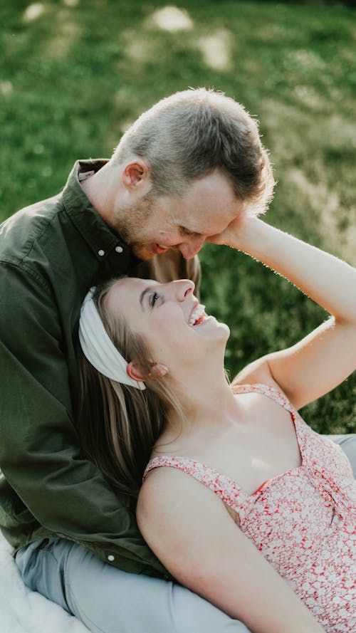 Man and Woman Smiling