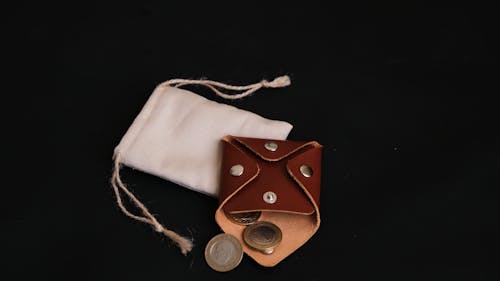 Free Close Up Photo of a Leather Coin Purse  Stock Photo