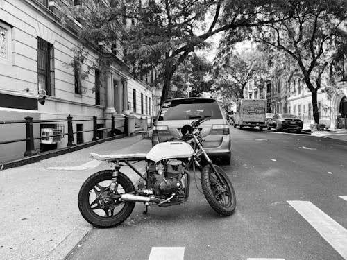 Motorcycle on City Street
