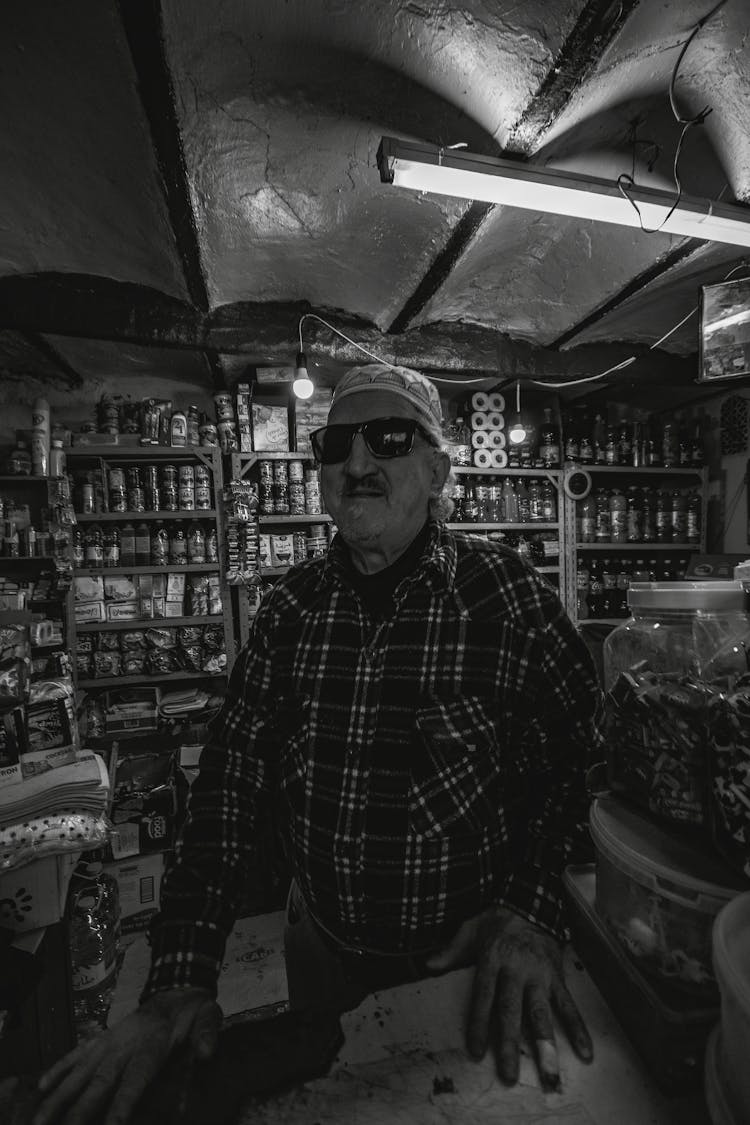 Elderly Man In The Store