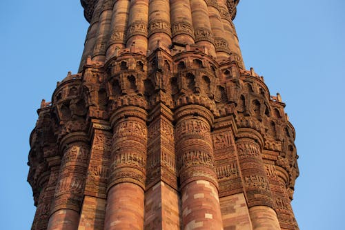 Close-Up Shot of Qutub Minar 