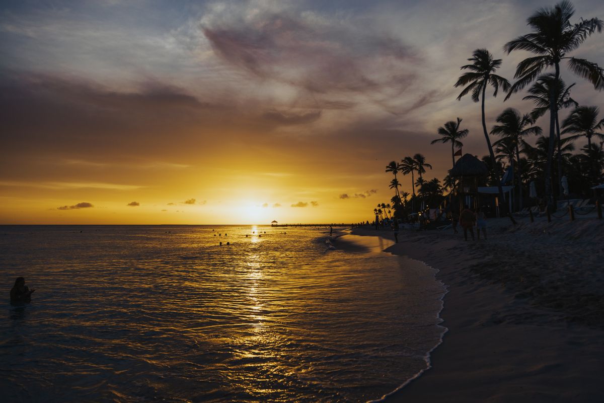 Beach at sunset