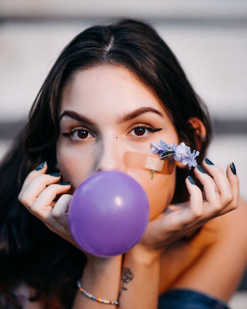 Woman with Bubble Gum